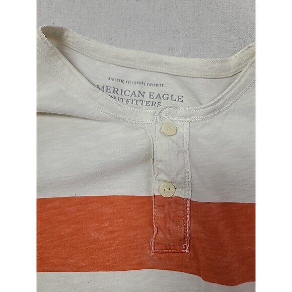 American Eagle Men's Short Sleeve Henley Size Large - Picture 3 of 10